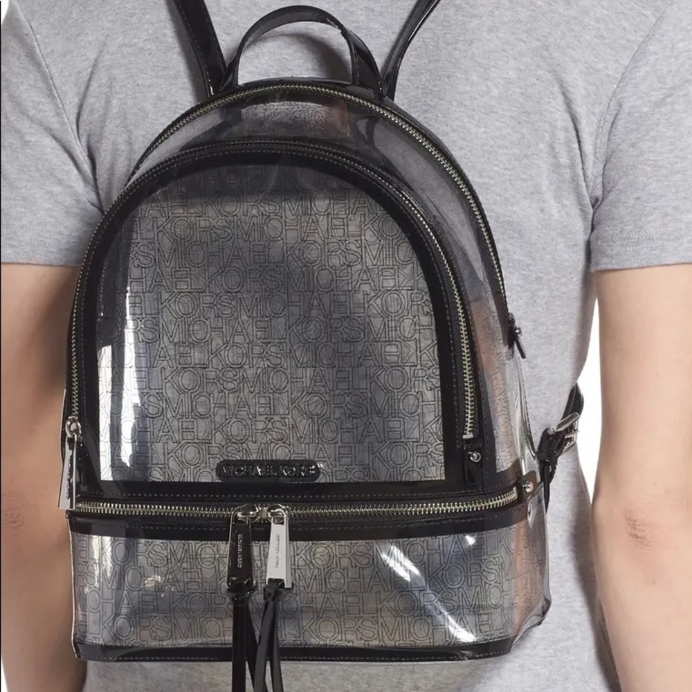 NWT Michael Kors Rhea Transparent Backpack
